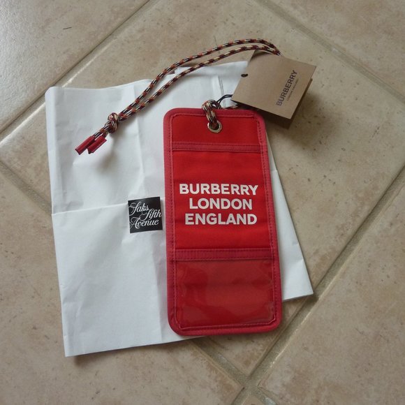Burberry Logo Printed Cardholder Tag w/ Strap $220 - Picture 2 of 10